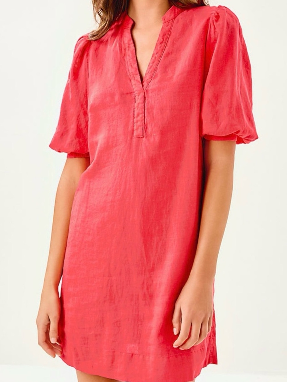 Lilly Pulitzer Coral-Pink Linen Dress